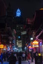 Bourbon Street French Quarter New Orleans at night Royalty Free Stock Photo