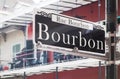 Bourbon Street in New Orleans famous French Quarter Royalty Free Stock Photo