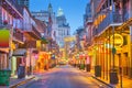 Bourbon Street, New Orleans, Louisiana, USA Royalty Free Stock Photo