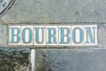 Bourbon Street in the Sidewalk Royalty Free Stock Photo