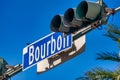 Bourbon Street sign in New Orleans Royalty Free Stock Photo