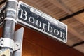 Bourbon Street Sign in New Orleans, Louisiana Royalty Free Stock Photo