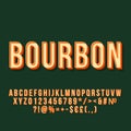 Bourbon vintage 3d vector lettering