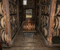 Bourbon Whiskey Being Stored Oak Barrels Royalty Free Stock Photo