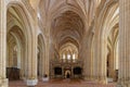 Gothic interior and colums of Brou Royal Monastery church Royalty Free Stock Photo