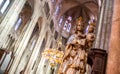 Virgin and Child sculpture in Saint-Etienne de Bourges Cathedral, France