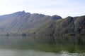 Bourget lake and mountains