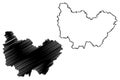 Bourgogne-Franche-Comte map vector