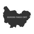Bourgogne-Franche-Comte - map of region of France
