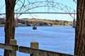 Bourne bridge over the Cape Cod canal Royalty Free Stock Photo