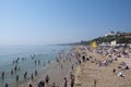 Bournemouth Beach on the hottest day in April Royalty Free Stock Photo