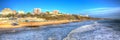 Bournemouth beach pier and coast Dorset England UK like a painting HDR