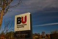 Editorial, Sign for Bournemouth University, landscape
