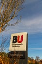 Editorial, Sign for Bournemouth University, portrait