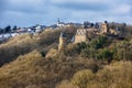 Bourscheid town and castle in Duchy of Luxembourg Royalty Free Stock Photo