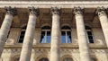 The Bourse of Paris located in Brongniart palace in Paris, France. Royalty Free Stock Photo