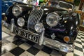 BOURTON-ON-THE-WATER, GLOUCESTERSHIRE/UK - MARCH 24 : Classic Jaguar XK140 1956 in the Motor Museum at Bourton-on-the-Water in Royalty Free Stock Photo