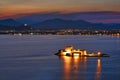 Bourtzi castle in Nafplio, Greece