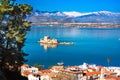 The Bourtzi water castle is a small island with a fortress at the coast of Nafplio. Royalty Free Stock Photo