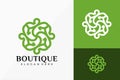 Boutique Floral Spa Logo Vector Design. Abstract emblem, designs concept, logos, logotype element for template Royalty Free Stock Photo