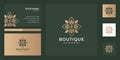 boutique logo design and business card, good use for spa, boutique, spa and fashion logo company