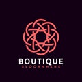Boutique Love Modern Logo Icon Design Vector Illustration Royalty Free Stock Photo