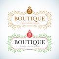 Boutique Luxury Vintage, Crests logo. Business sign