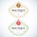 Boutique Luxury Vintage, Crests logo. Business sign