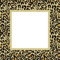 Boutique signboard with gold leopard print