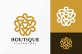 Boutique Spa Logo Vector Design. Abstract emblem, designs concept, logos, logotype element for template Royalty Free Stock Photo