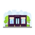 Boutique store front. Vector illustration in flat design Royalty Free Stock Photo