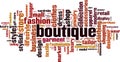 Boutique word cloud Royalty Free Stock Photo