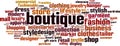 Boutique word cloud Royalty Free Stock Photo