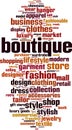 Boutique word cloud Royalty Free Stock Photo