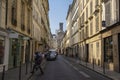 Street with shops in Le Marais, Paris