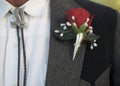 Boutonniere With Bolo Tie