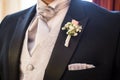 Boutonniere in elegant tuxedo