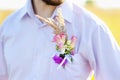 Boutonniere groom Royalty Free Stock Photo