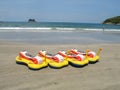 Bouy inflatable toy Pernambuco beach Guaruja Sao Paulo Brazil Royalty Free Stock Photo