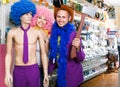 Bouyfriend and girlfriend are posing with mannequin Royalty Free Stock Photo