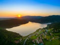 Bovan lake at sunset.