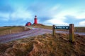 The Bovbjerg Fyr at the danish northern sea coast in Vestjylland