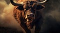 bovine angry cow Royalty Free Stock Photo