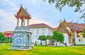 The Bovornvong bell towe of Wat Benchamabophit Dusitvanaram Marble Temple, Bangkok, Thailandr