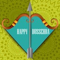 Bow and Arrow of Lord Rama for Happy Dussehra festival of India