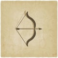 Bow and arrow old background Royalty Free Stock Photo