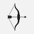 Bow and Arrows Flat Vector Icons.