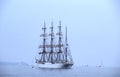 Bow and backboard of big sailship Royalty Free Stock Photo