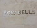 Bow Bells signage London Royalty Free Stock Photo