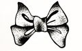 Bow in a black and white